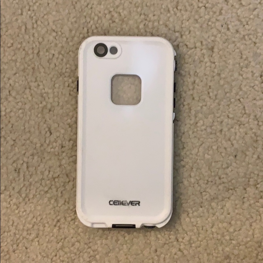 Black and white waterproof phone case- I phone 6